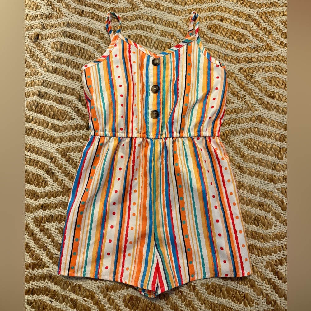 SHEIN Multicolor Striped Kids Romper